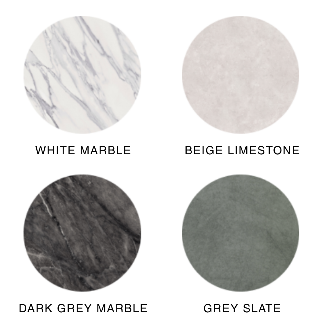 Best Bath Crestline color options showing full palette of shower wall finishes