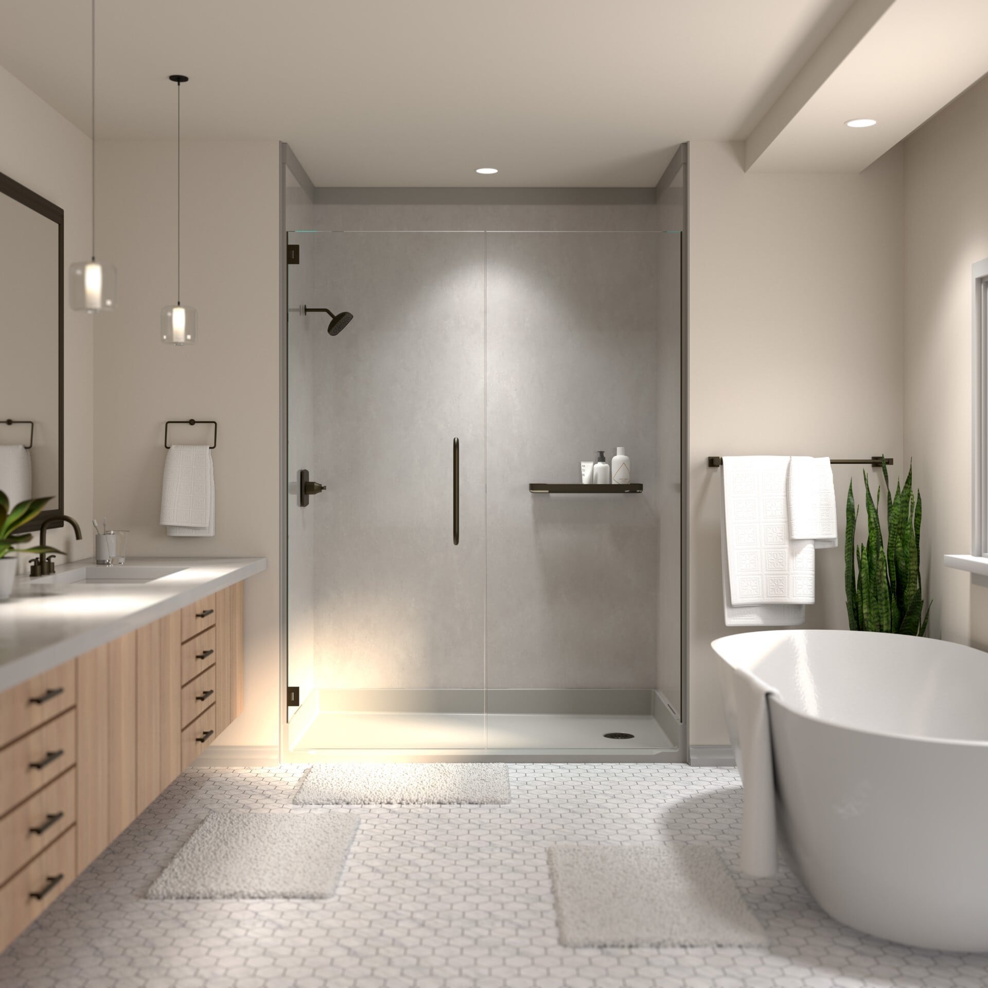 Completed bathroom remodel in Littleton, Colorado