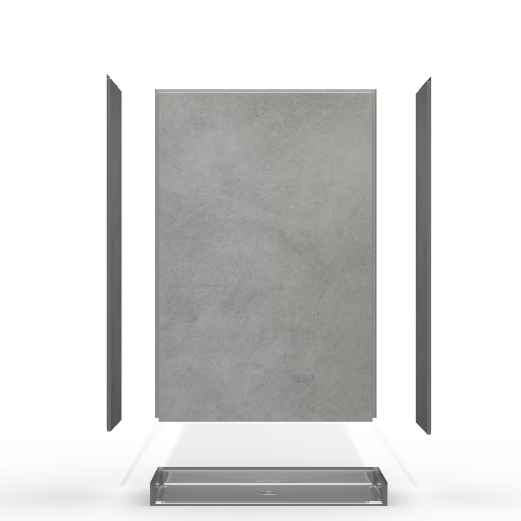 Single-panel back wall Crestline shower kit example